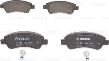 BOSCH 0 986 494 027 - Тормозные колодки, дисковые, комплект autosila-amz.com