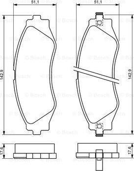 BOSCH 0 986 494 173 - Тормозные колодки, дисковые, комплект autosila-amz.com