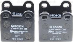 BOSCH 0 986 494 847 - Тормозные колодки, дисковые, комплект autosila-amz.com