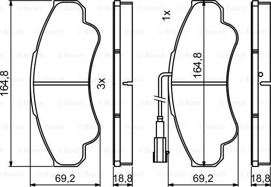 BOSCH 0 986 494 850 - Тормозные колодки, дисковые, комплект autosila-amz.com