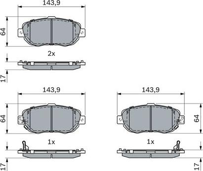 BOSCH 0 986 494 882 - Тормозные колодки, дисковые, комплект autosila-amz.com