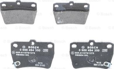 BOSCH 0 986 494 350 - Тормозные колодки, дисковые, комплект autosila-amz.com