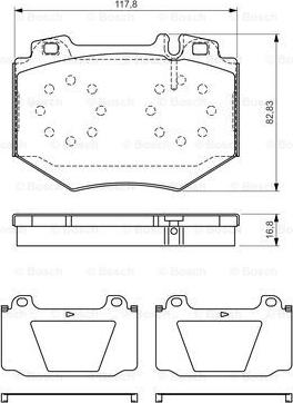 BOSCH 0 986 494 352 - Тормозные колодки, дисковые, комплект autosila-amz.com