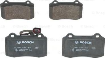 BOSCH 0 986 494 367 - Тормозные колодки, дисковые, комплект autosila-amz.com