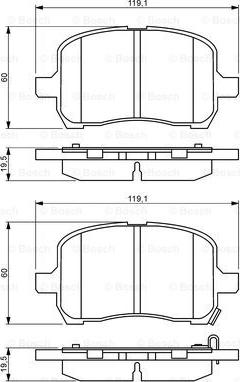 BOSCH 0 986 494 306 - Тормозные колодки, дисковые, комплект autosila-amz.com