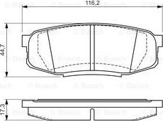 BOSCH 0 986 494 380 - 0 986 494 380_КОЛОДКИ ДИСКОВЫЕ ЗАДНИЕ! TOYOTA LAND CRUISER 4,7/4,5D V8 08 autosila-amz.com