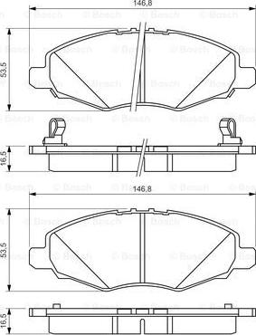 BOSCH 0 986 494 326 - Тормозные колодки, дисковые, комплект autosila-amz.com