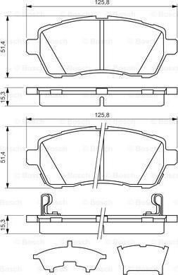 BOSCH 0 986 494 321 - 0 986 494 321 колодки дисковые! передние\ Daihatsu Materia 1.3/1.5 05> autosila-amz.com