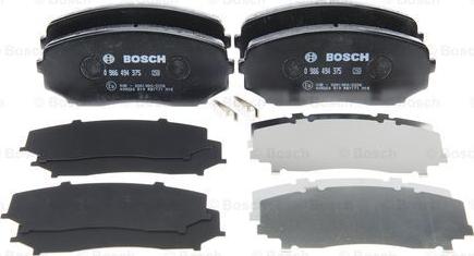 BOSCH 0 986 494 375 - Тормозные колодки, дисковые, комплект autosila-amz.com