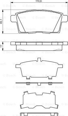 BOSCH 0 986 494 376 - Тормозные колодки, дисковые, комплект autosila-amz.com