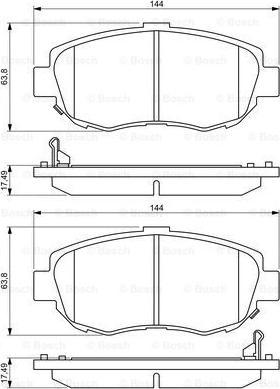 BOSCH 0 986 494 211 - Тормозные колодки, дисковые, комплект autosila-amz.com