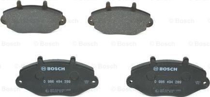 BOSCH 0 986 494 289 - Тормозные колодки, дисковые, комплект autosila-amz.com