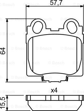 BOSCH 0 986 494 231 - 0 986 494 231 колодки дисковые з.!\ Lexus GS300/400 97>/IS200/300 01> autosila-amz.com