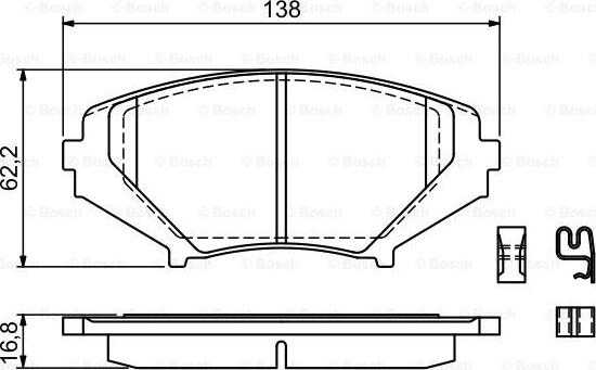 BOSCH 0 986 494 220 - Тормозные колодки, дисковые, комплект autosila-amz.com