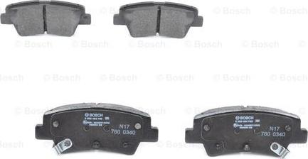 BOSCH 0 986 494 768 - Тормозные колодки, дисковые, комплект autosila-amz.com