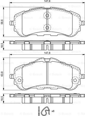 BOSCH 0 986 494 714 - Колодки тормозные дисковые autosila-amz.com