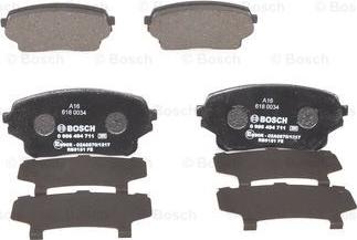 BOSCH 0 986 494 711 - Тормозные колодки, дисковые, комплект autosila-amz.com