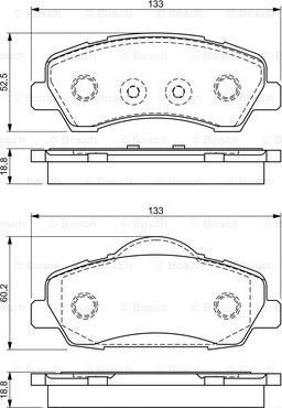 BOSCH 0 986 494 713 - Тормозные колодки компл. передн. citroen c4 cactus, c-elysee peugeot 3 autosila-amz.com