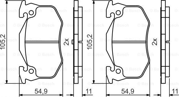 BOSCH 0 986 495 492 - Тормозные колодки, дисковые, комплект autosila-amz.com