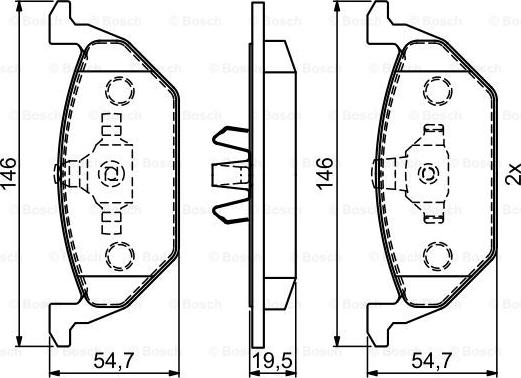 BOSCH 0 986 495 454 - Тормозные колодки, дисковые, комплект autosila-amz.com