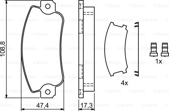 BOSCH 0 986 495 456 - Тормозные колодки, дисковые, комплект autosila-amz.com