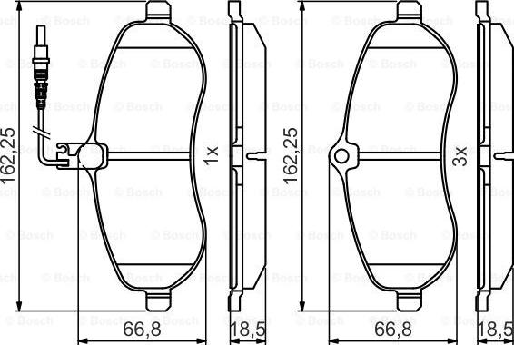 BOSCH 0 986 495 460 - Тормозные колодки, дисковые, комплект autosila-amz.com