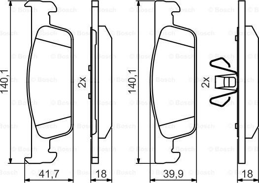 BOSCH 0 986 495 462 - Тормозные колодки, дисковые, комплект autosila-amz.com