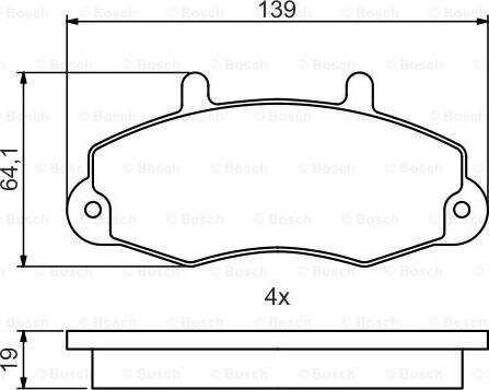 BOSCH 0 986 495 484 - Тормозные колодки, дисковые, комплект autosila-amz.com