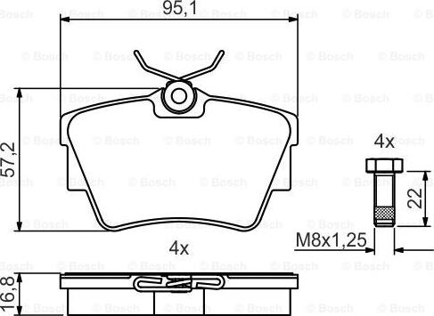 BOSCH 0 986 495 487 - Тормозные колодки, дисковые, комплект autosila-amz.com