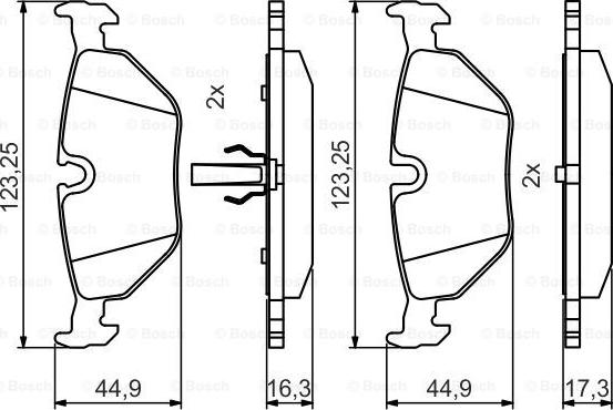 BOSCH 0 986 495 470 - Тормозные колодки, дисковые, комплект autosila-amz.com