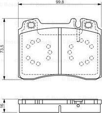 BOSCH 0 986 495 057 - Тормозные колодки, дисковые, комплект autosila-amz.com