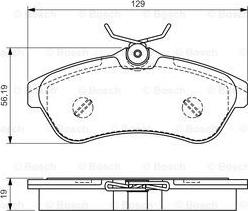 BOSCH 0 986 495 064 - Тормозные колодки, дисковые, комплект autosila-amz.com