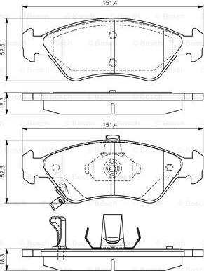 BOSCH 0 986 495 067 - Тормозные колодки, дисковые, комплект autosila-amz.com