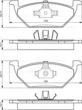 BOSCH 0 986 495 004 - Тормозные колодки, дисковые, комплект autosila-amz.com