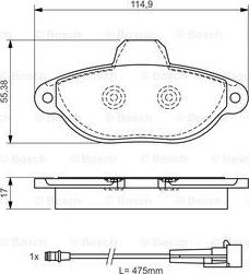 BOSCH 0 986 495 006 - Тормозные колодки, дисковые, комплект autosila-amz.com