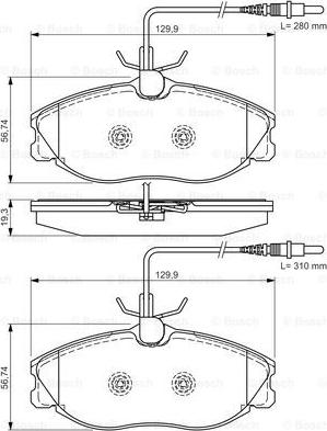 BOSCH 0 986 495 001 - Тормозные колодки, дисковые, комплект autosila-amz.com