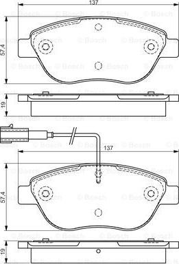 BOSCH 0 986 495 086 - Тормозные колодки, дисковые, комплект autosila-amz.com