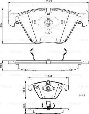 BOSCH 0 986 495 082 - 0 986 495 082 колодки дисковые п.!\ BMW E65/E66 3.5i/4.5i/3.0D/4.0D 01> autosila-amz.com