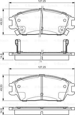 BOSCH 0 986 495 035 - Тормозные колодки, дисковые, комплект autosila-amz.com