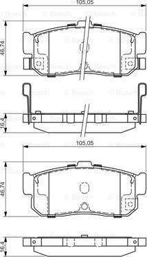 BOSCH 0 986 495 038 - Тормозные колодки, дисковые, комплект autosila-amz.com