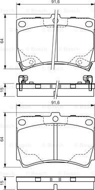 BOSCH 0 986 495 037 - Тормозные колодки, дисковые, комплект autosila-amz.com