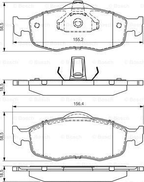 BOSCH 0 986 495 026 - Тормозные колодки, дисковые, комплект autosila-amz.com