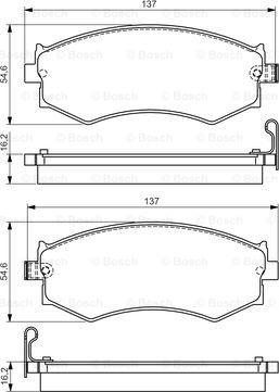 BOSCH 0 986 495 076 - Тормозные колодки, дисковые, комплект autosila-amz.com