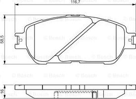 BOSCH 0 986 495 160 - Тормозные колодки, дисковые, комплект autosila-amz.com