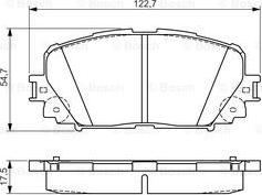 BOSCH 0 986 495 109 - Тормозные колодки, дисковые, комплект autosila-amz.com