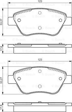 BOSCH 0 986 495 102 - Тормозные колодки, дисковые, комплект autosila-amz.com