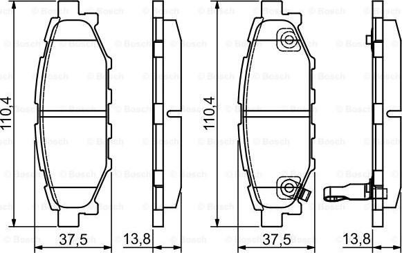 BOSCH 0 986 495 119 - Тормозные колодки, дисковые, комплект autosila-amz.com