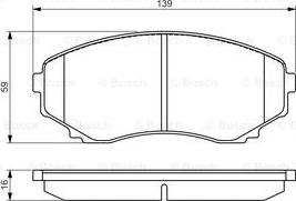 BOSCH 0 986 495 131 - Тормозные колодки, дисковые, комплект autosila-amz.com