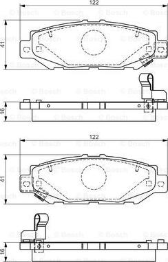 BOSCH 0 986 495 122 - Тормозные колодки, дисковые, комплект autosila-amz.com