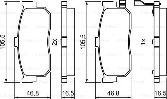 BOSCH 0 986 495 387 - Тормозные колодки, дисковые, комплект autosila-amz.com